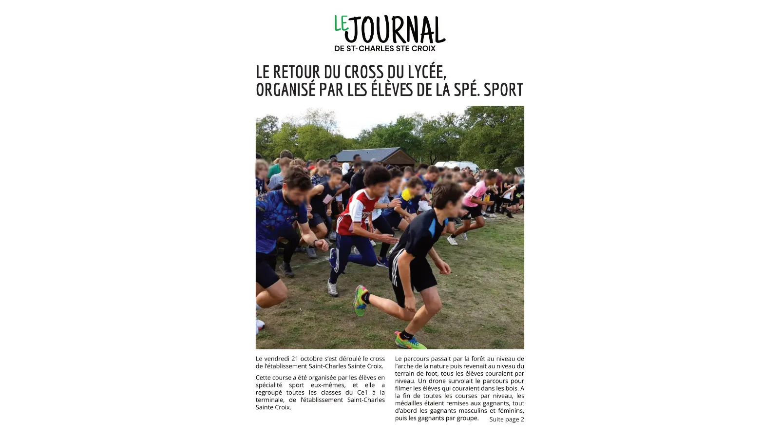 Aperçu de la double page 1 du journal