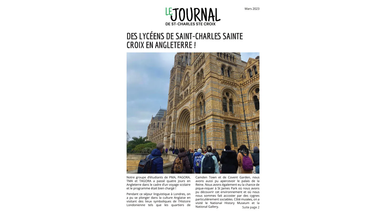 Aperçu de la double page 3 du journal