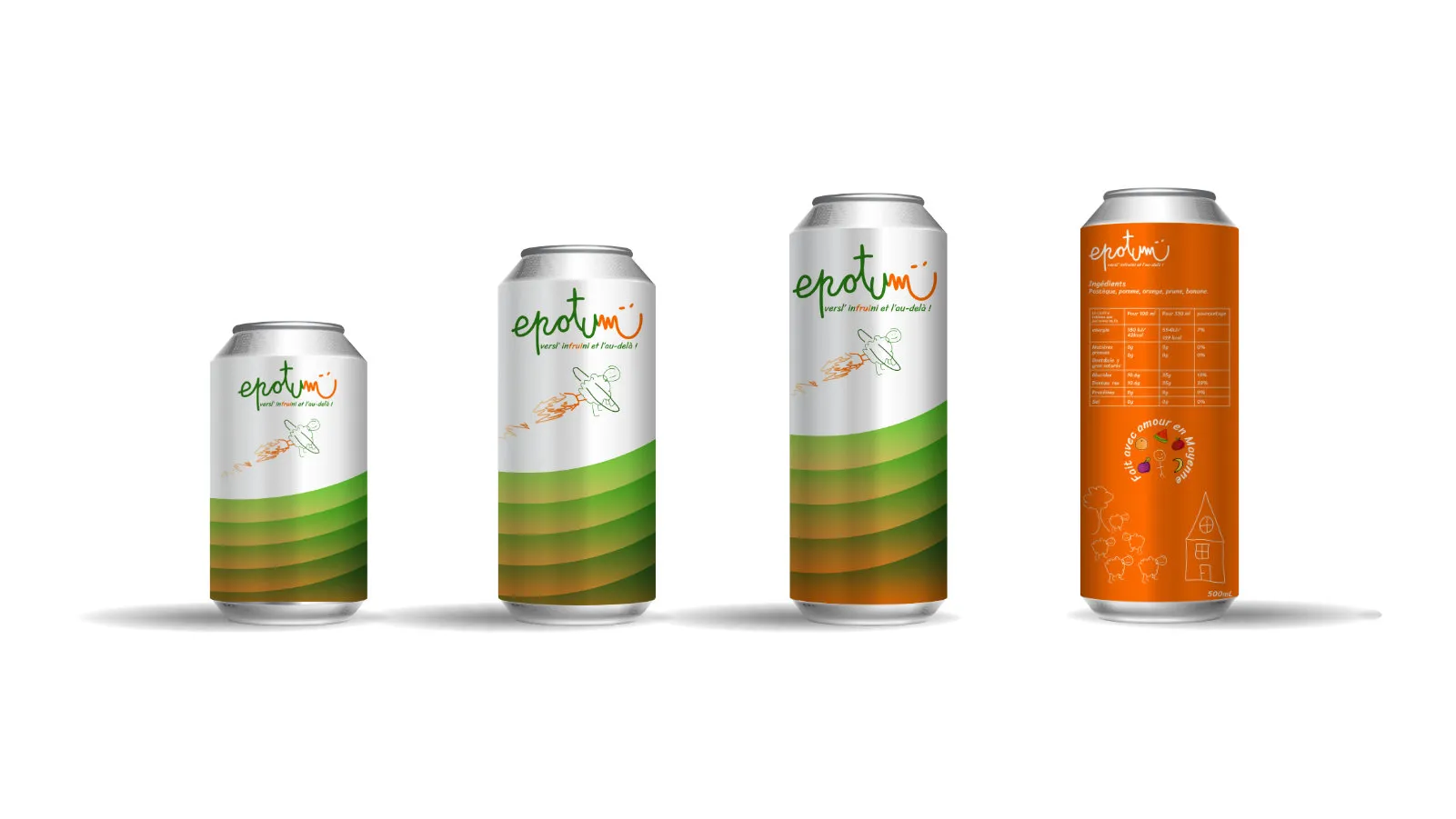 Mockup des canettes Epotum