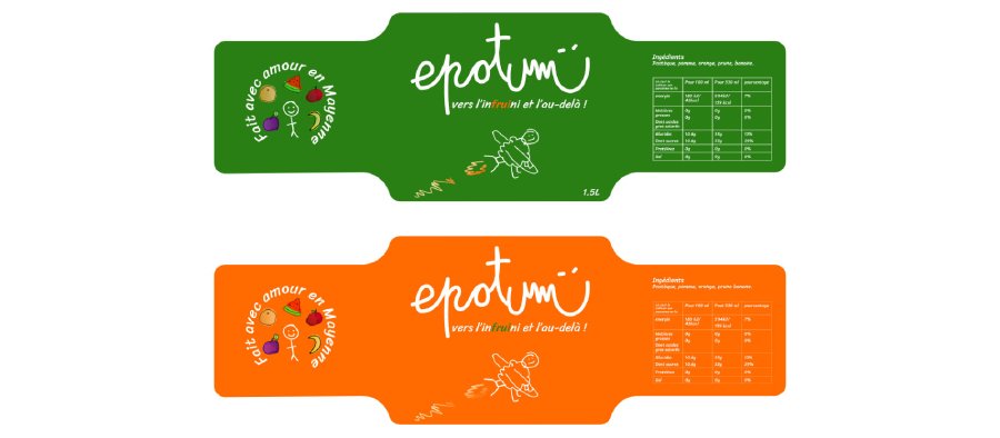 etiquettes de bouteille en verre Eputum